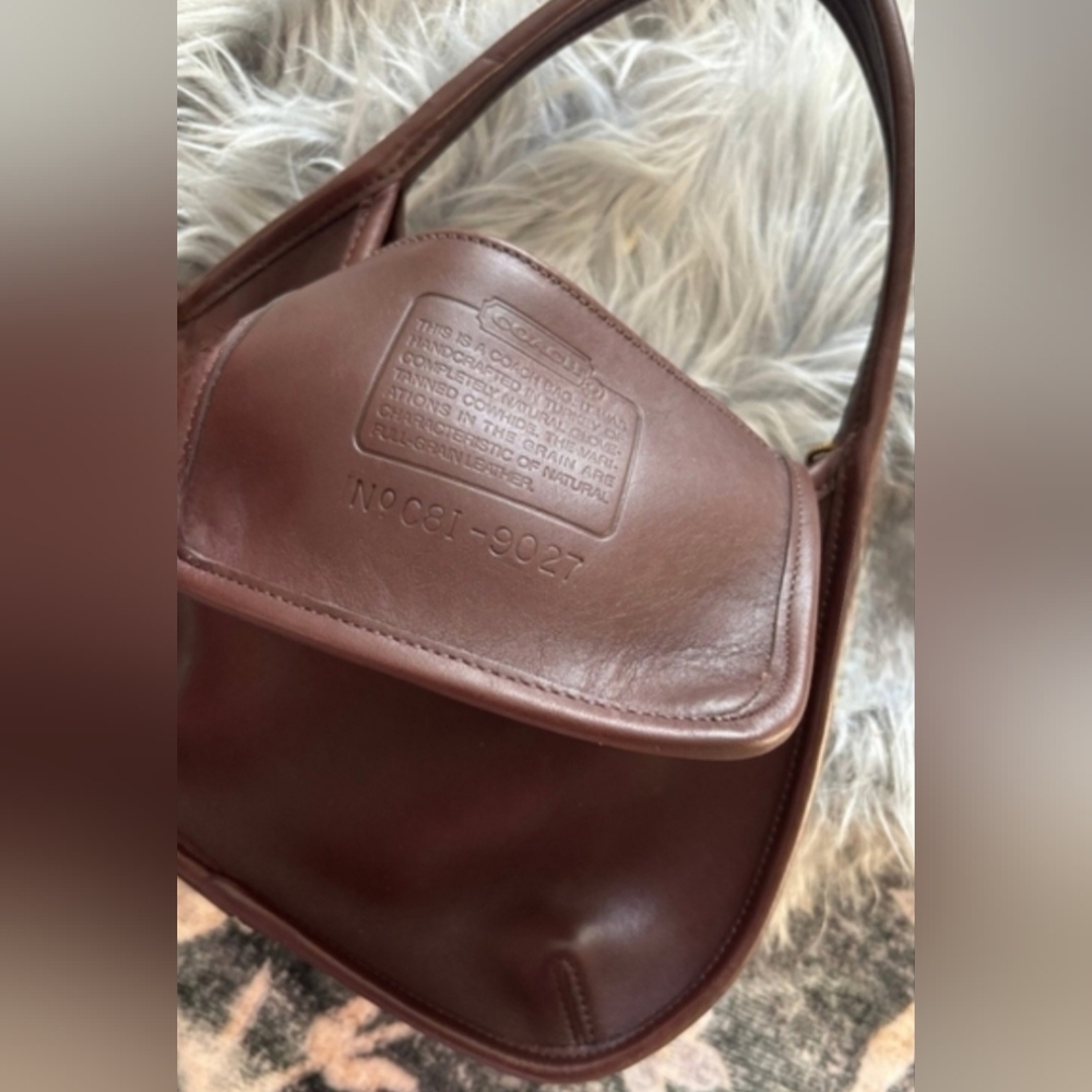 Vintage Coach Leather Ergo Mini 9027 Shoulder Bag Mahogany Small - Picture 4 of 7